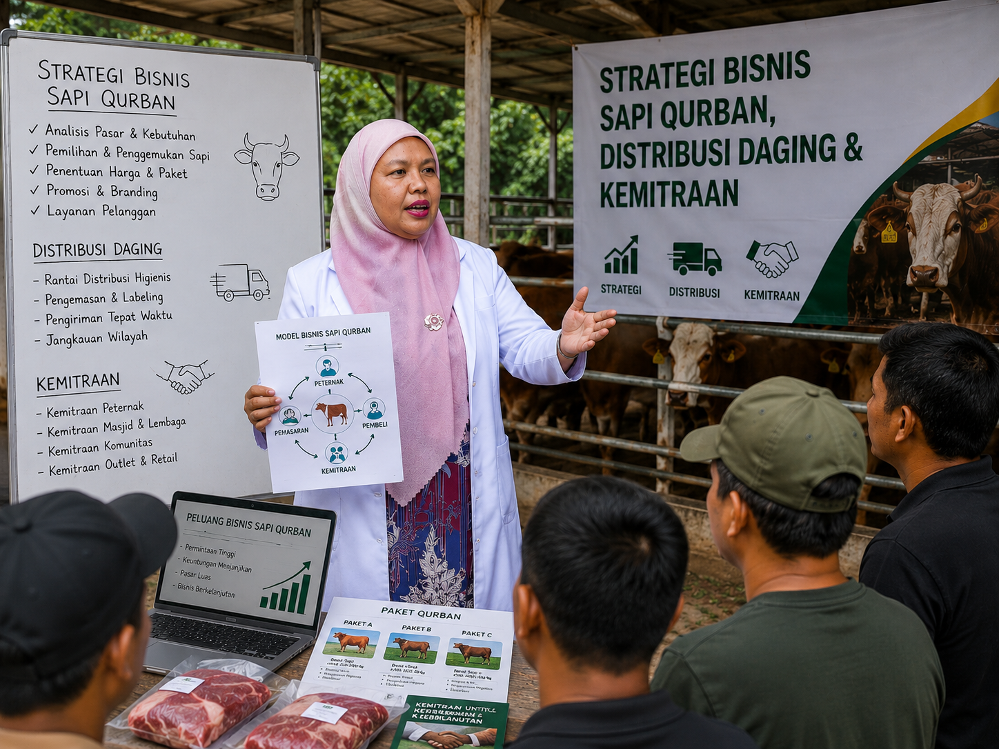 Strategi Bisnis Sapi Qurban, Distribusi Daging & Kemitraan